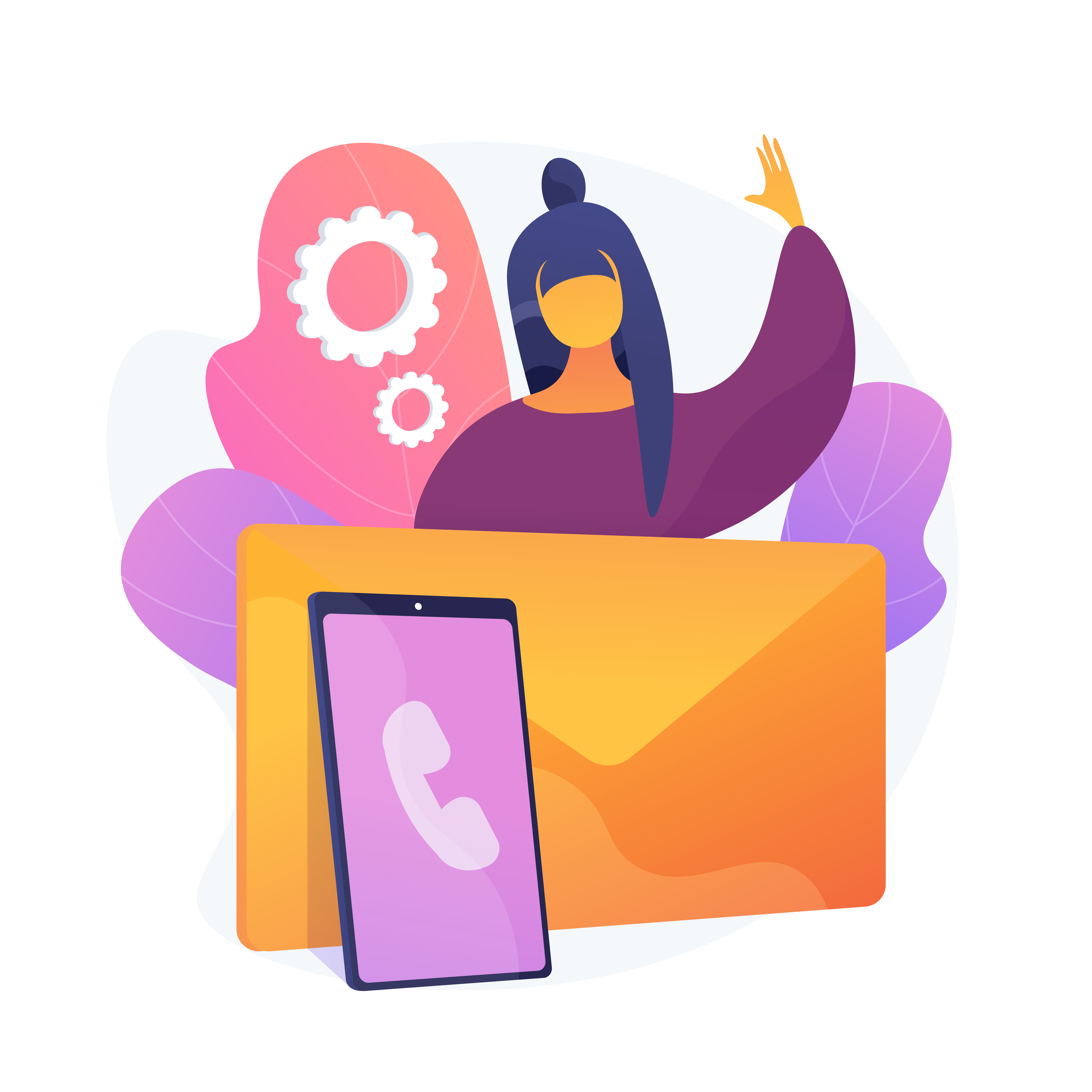 Getting in touch vector concept metaphor